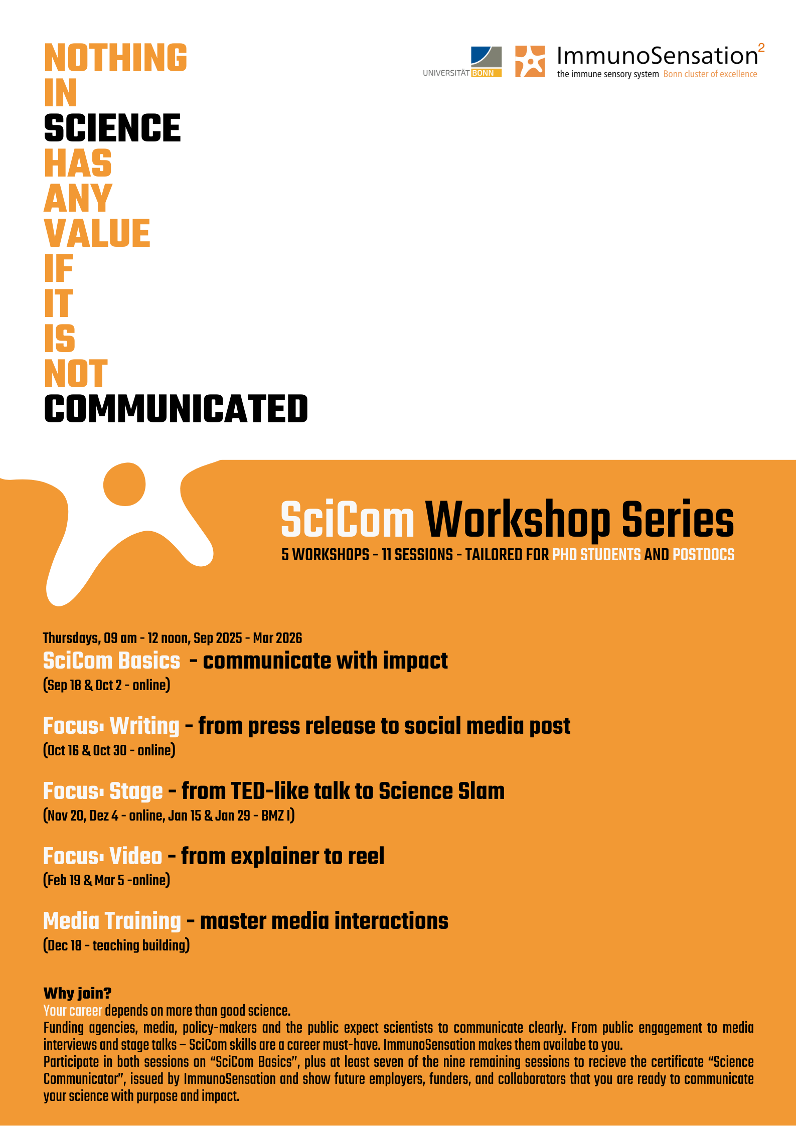 Poster SciCom Workshop Series