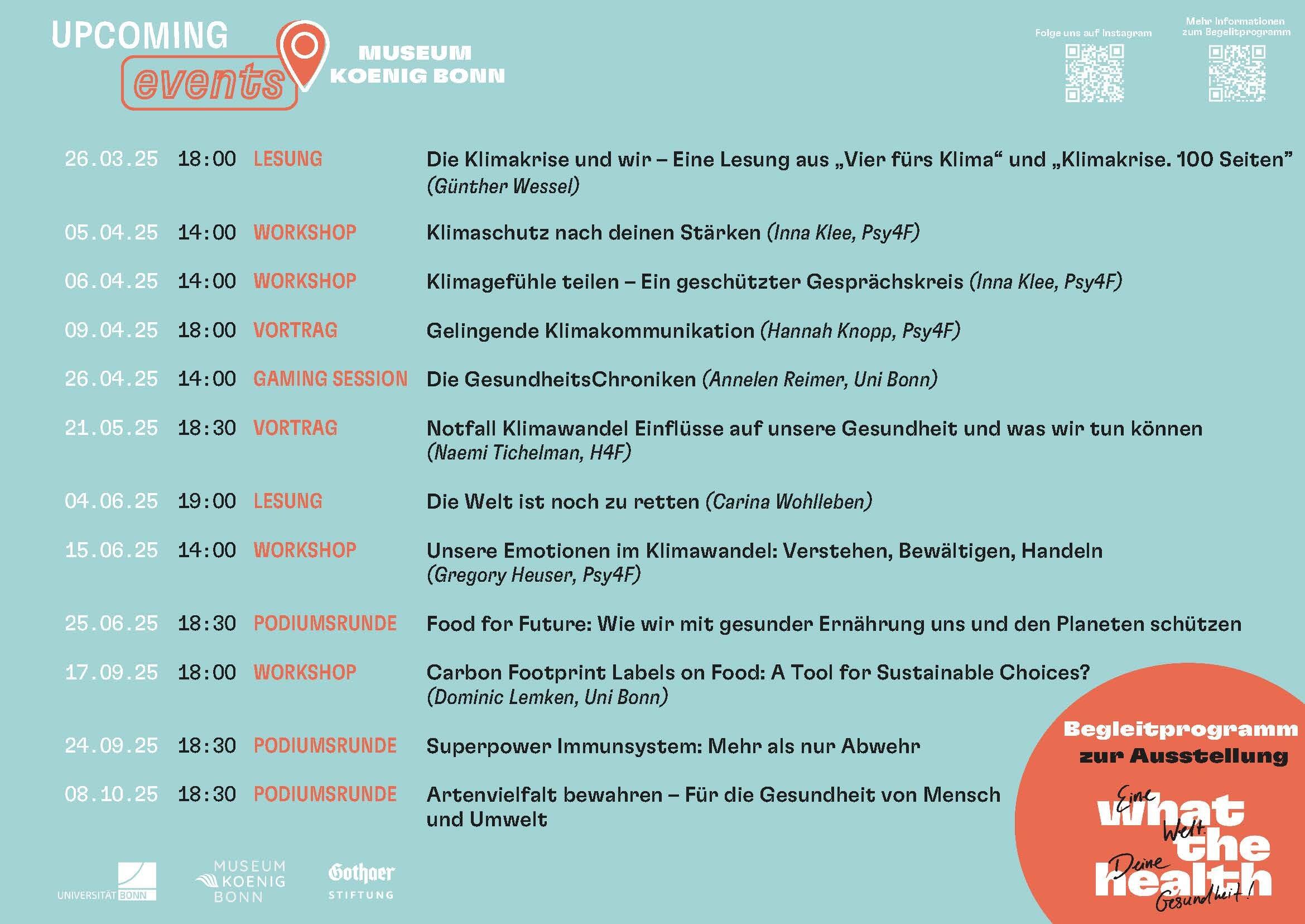 What the Health Plakat Begleitprogramm WTH Querformat