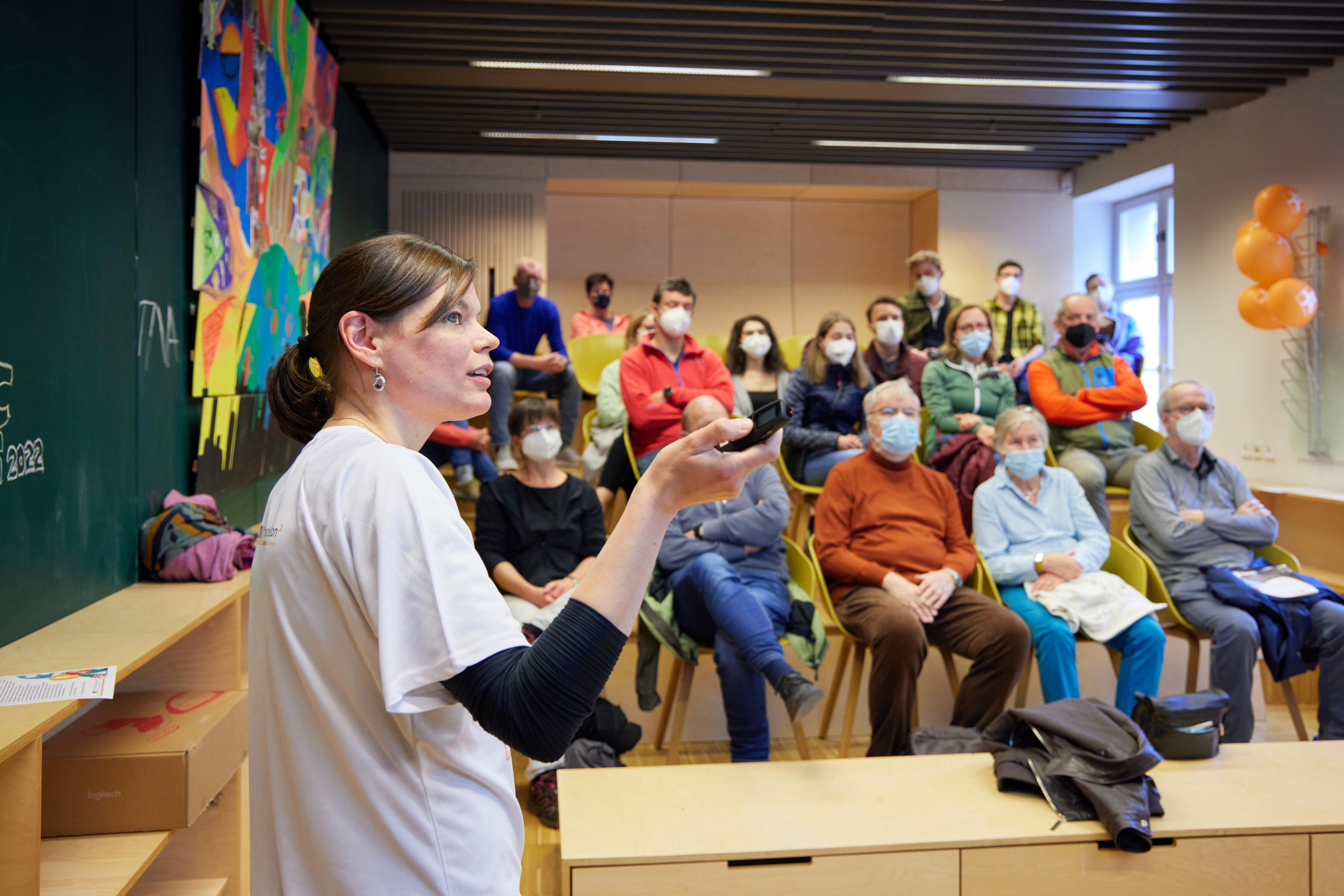 Scientist speaking to citizens